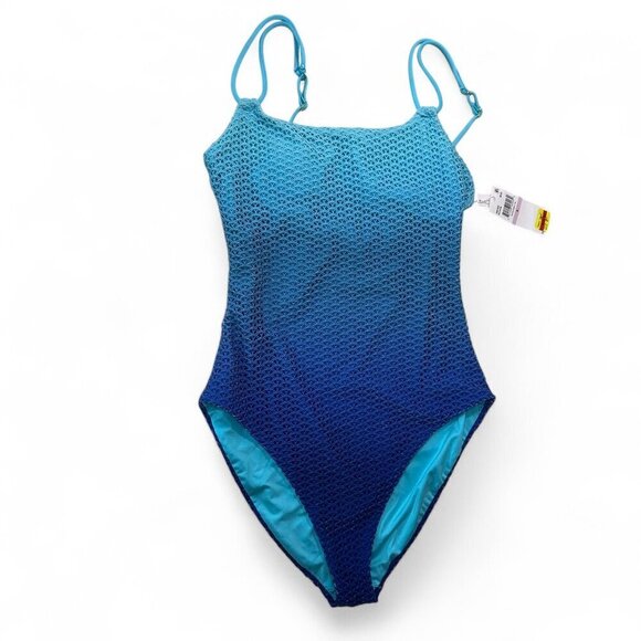 Trina Turk Women's Sun Opal One Piece Swimsuit in gradient Blue Sz 6 - Picture 7 of 10